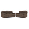 Dawson Power Reclining Sofa and Loveseat Set - Brown