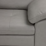 Daytona Leather 2-Piece Sectional with Left-Facing Chaise - Light Grey