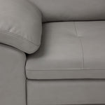 Daytona Leather 2-Piece Sectional with Right-Facing Chaise - Light Grey