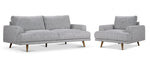 Dianna II Sofa and Chair Set - Grey