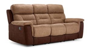 Doley Reclining Sofa - Two-tone Brown