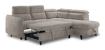 Dolly 2-Piece Sectional with Pop-Up Bed - Beige