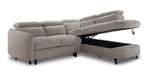 Dolly 2-Piece Sectional with Pop-Up Bed - Beige