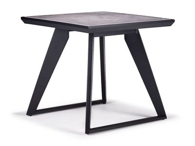 Drake 21.75" End Table - Black, Grey