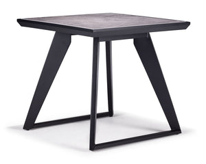 Drake End Table - Black, Grey