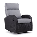 Drexel Outdoor Recliner - Grey, Black