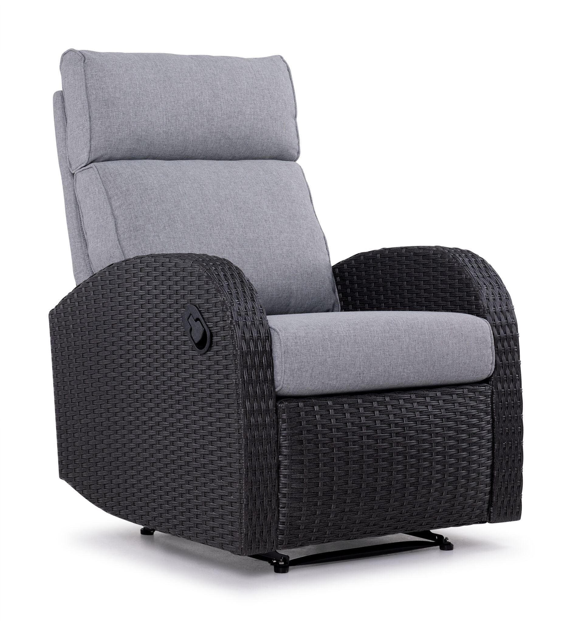 Drexel Outdoor Recliner - Grey, Black