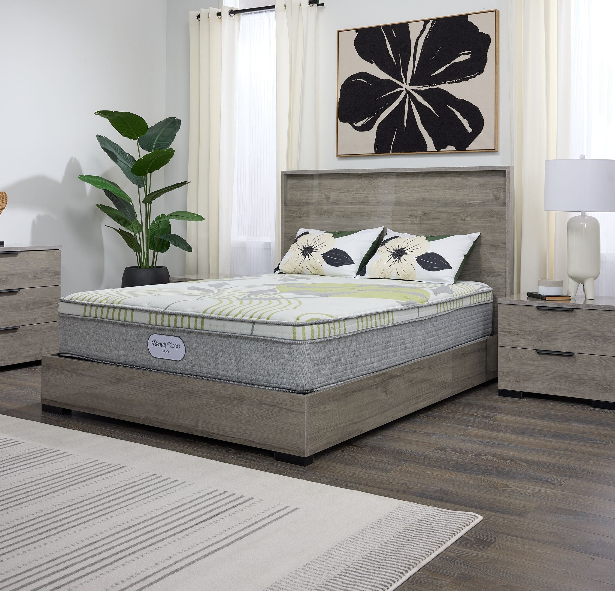 In Full Bloom - BeautySleep Max Drift Euro Top Medium King Mattress