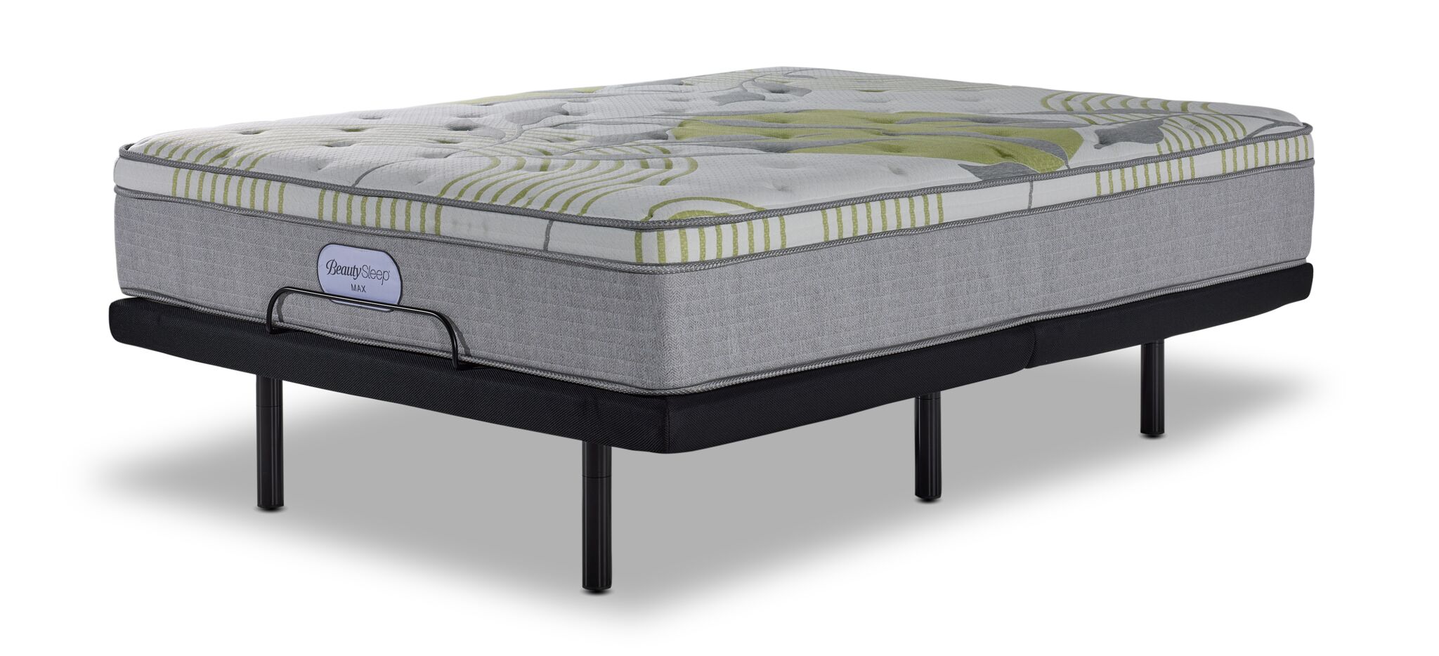 In Full Bloom - BeautySleep Max Drift Euro Top Medium Queen Mattress and L2 Motion Adjustable Base
