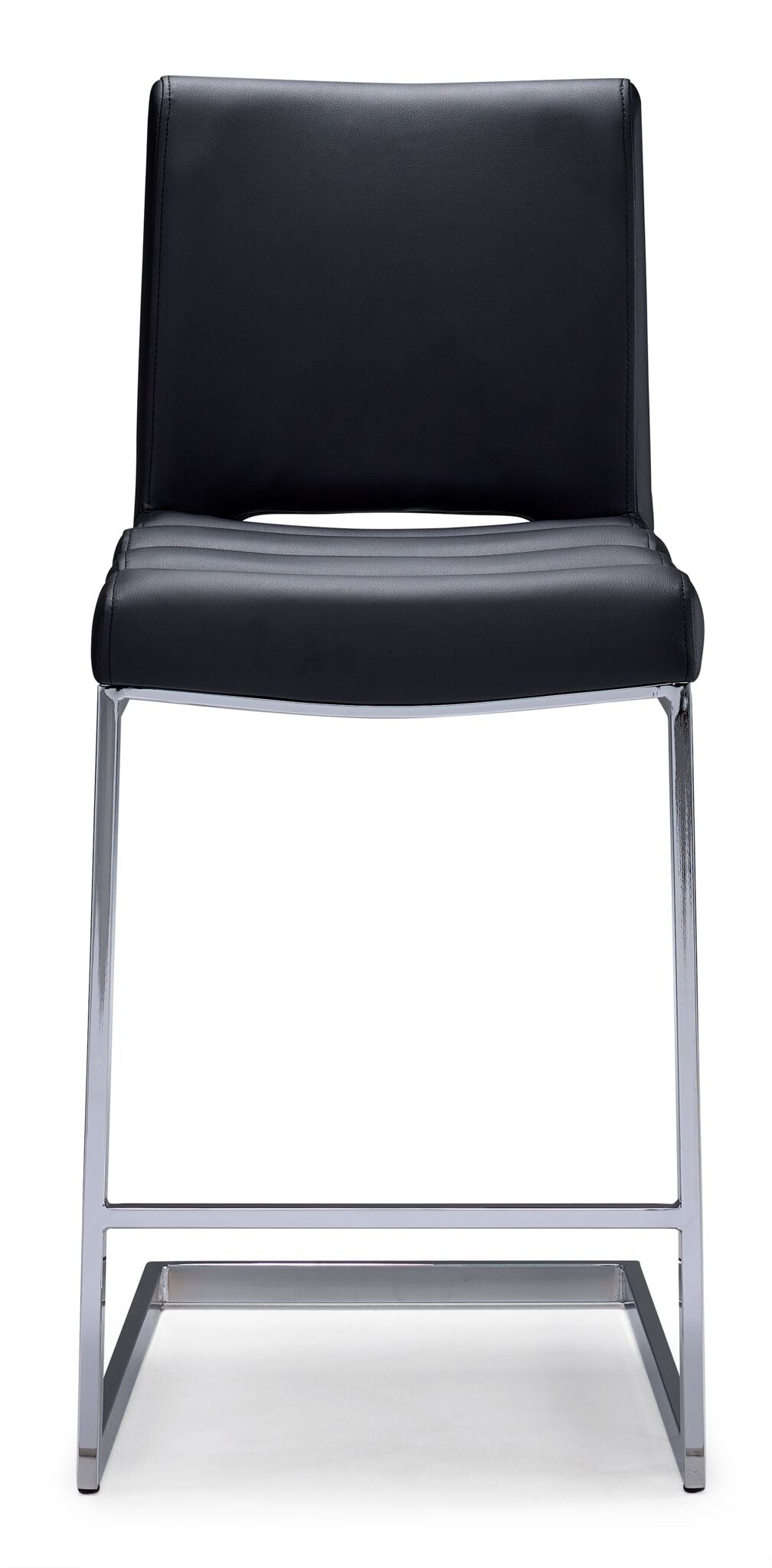 Dyane Counter Height Stool - Black, Chrome