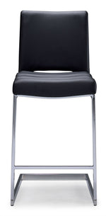 Dyane Counter Height Stool - Black, Chrome