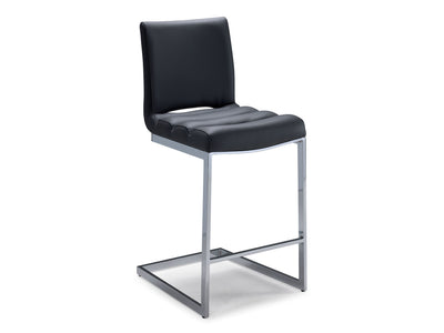 Dyane Counter Height Stool - Charcoal, Chrome