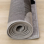 Eclipse 5'3" x 7'7" Mid-Century Modern Design Area Rug - Grey, Black, White