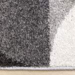 Eclipse 5'3" x 7'7" Mid-Century Modern Design Area Rug - Grey, Black, White