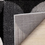 Eclipse 6'7" x 9'6" Mid-Century Modern Design Area Rug - Grey, Black, White