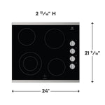 Electrolux Stainless Steel 24" Electric Cooktop - ECCE242CAS