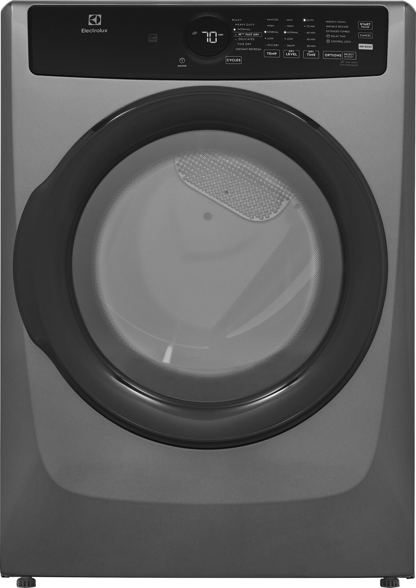 Electrolux Titanium Front Load Perfect Steam™ Electric Dryer with Instant Refresh (8.0 Cu. Ft) - ELFE743CAT