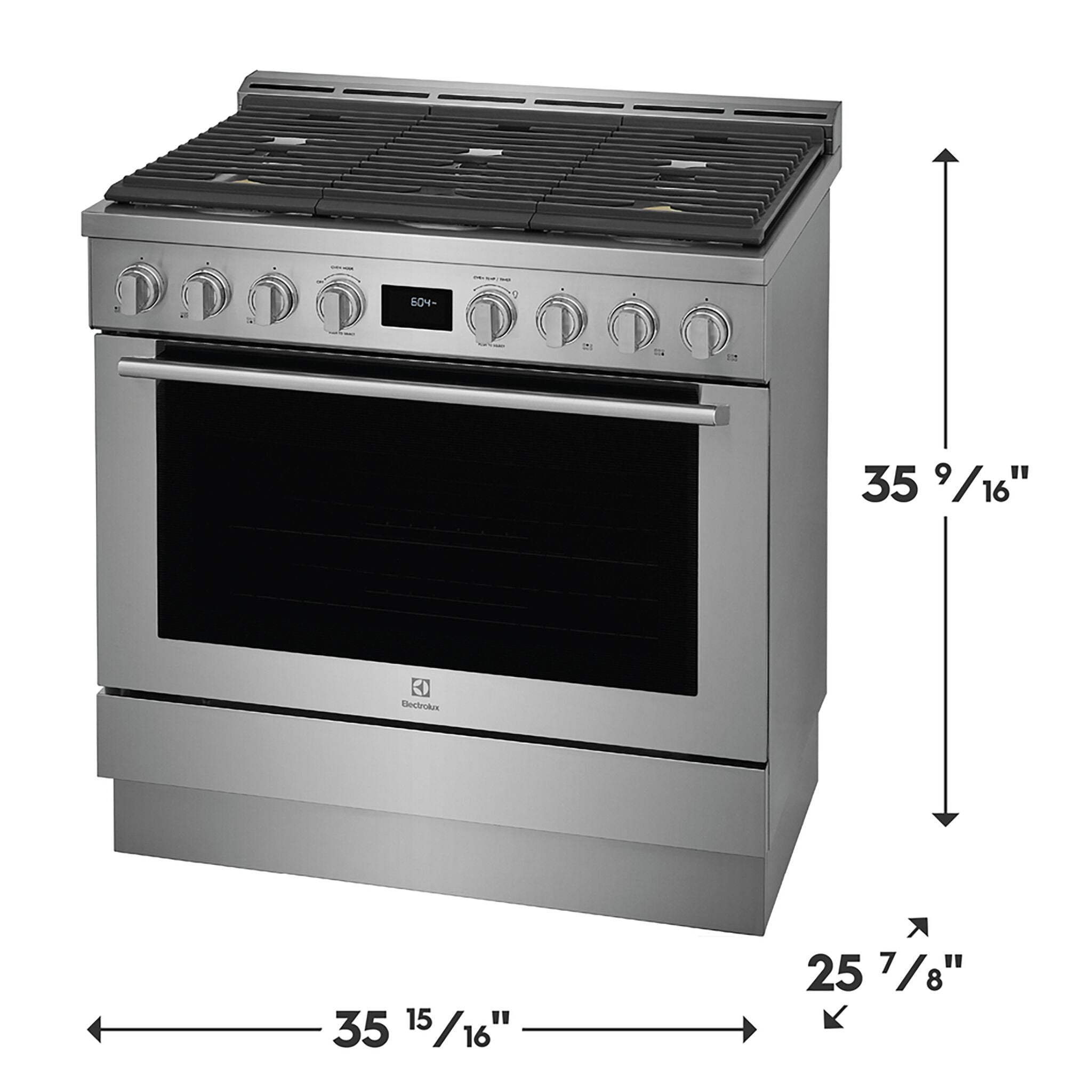 Electrolux Stainless Steel Front Control Freestanding Gas Range (4.4 Cu. Ft.) - ECFG3668AS