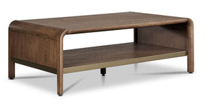 Elure Waterfall Coffee Table - Latte