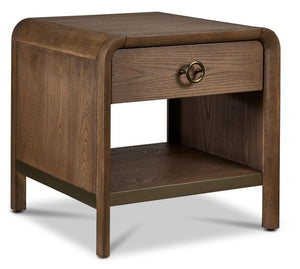 Elure Waterfall End Table - Latte
