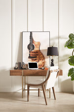 In Harmony - Elure Writing Desk - with USB - Latte