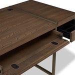 Elure Writing Desk - with USB - Latte