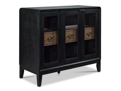 Elure Glass Door Server - Peppercorn