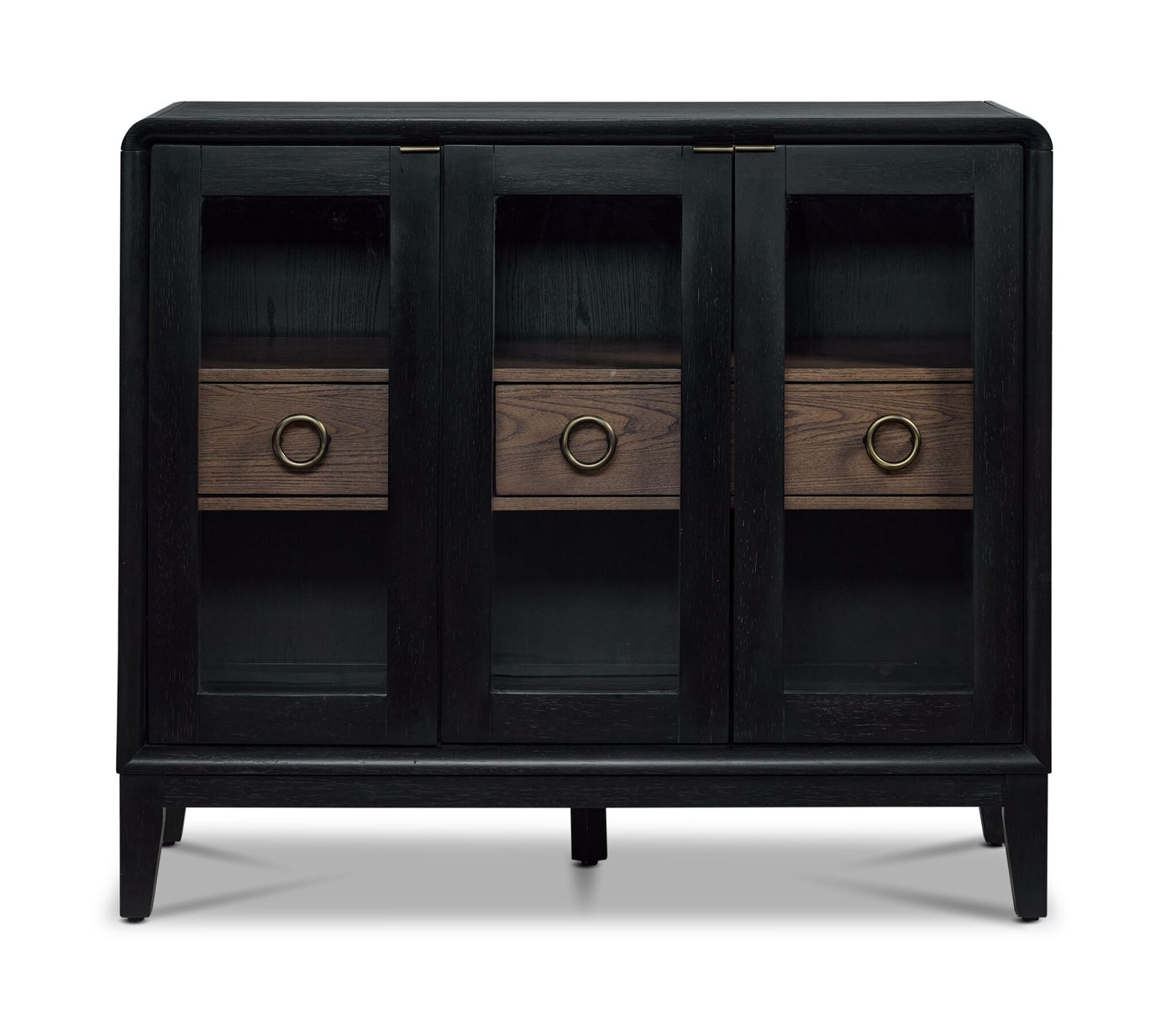 Elure Glass Door Server - Peppercorn
