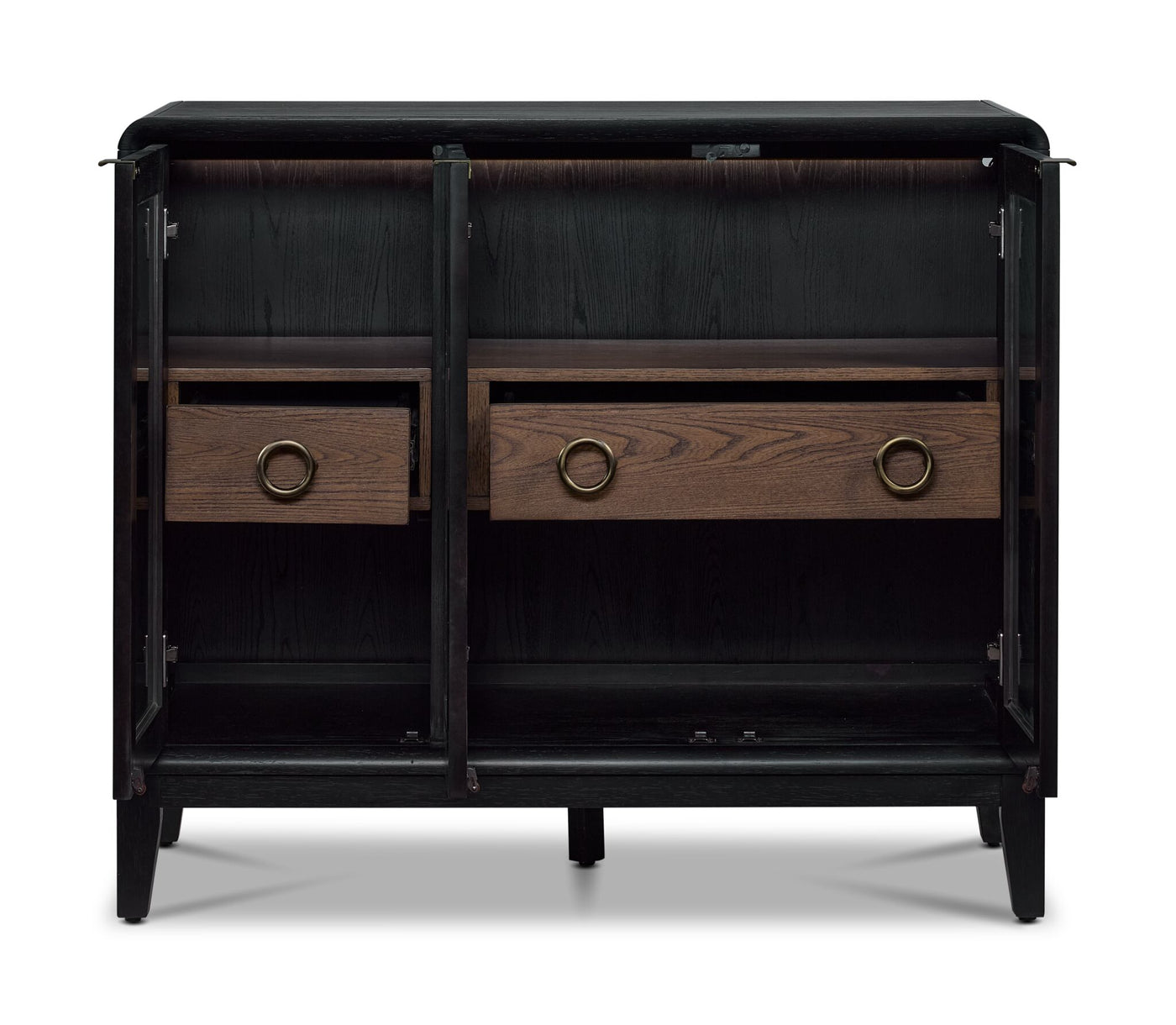 Elure Glass Door Server - Peppercorn