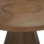 In Harmony - Elure Round Dining Table With Lazy Susan - Latte