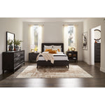 Elure 6 - Piece King Waterfall Panel Bedroom Set - Peppercorn