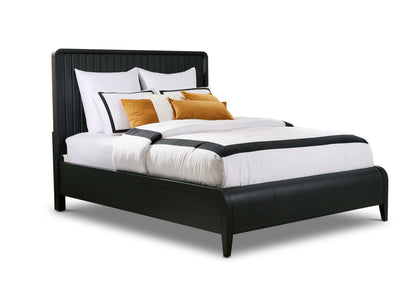 Elure 3 - Piece Queen Waterfall Panel Bed - Peppercorn