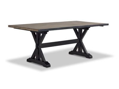 Ember Live Edge Dining Table- Espresso, Grey