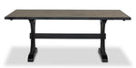 Ember Live Edge Dining Table- Espresso, Grey