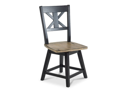 Ember Dining Swivel Chair - Espresso, Grey