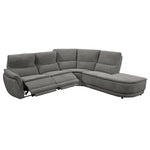 Emerson 4-Piece Power Reclining Sectional with Right Facing Chaise - Grey