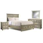 Emma 6-Piece Full Storage Bedroom Package - Oak