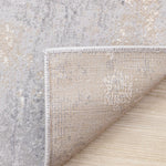 Smoky Terrain 6'7" x 9'6" Distressed Design Area Rug - Taupe, White, Brown