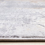 Smoky Terrain 6'7" x 9'6" Distressed Design Area Rug - Taupe, White, Brown