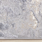 Smoky Terrain 6'7" x 9'6" Distressed Design Area Rug - Taupe, White, Brown