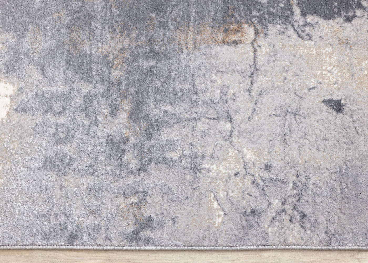 Smoky Terrain 5'3" x 7'7" Distressed Design Area Rug - Taupe, White, Brown