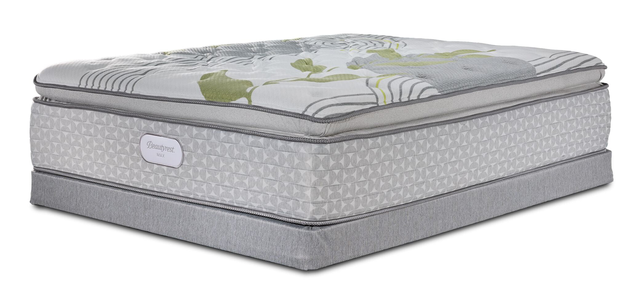 Beautyrest Max+ Essence Euro Top Luxury Firm Twin Mattress and Low Profile Boxspring Set