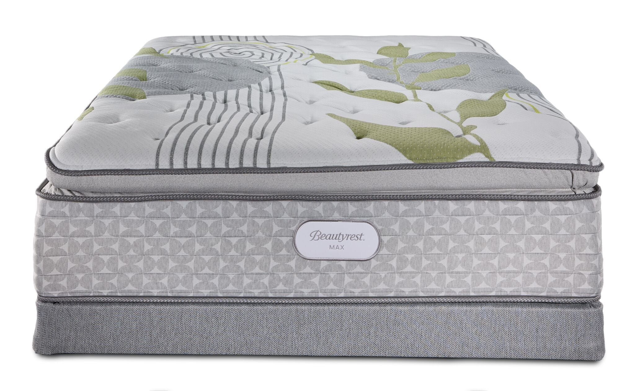 Beautyrest Max+ Essence Euro Top Luxury Firm Full Mattress and Low Profile Boxspring Set