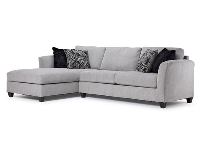 Everett 2-Piece Sectional with Left-Facing Chaise - Grey