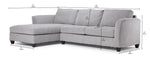 Everett 2-Piece Sectional with Left-Facing Chaise - Grey