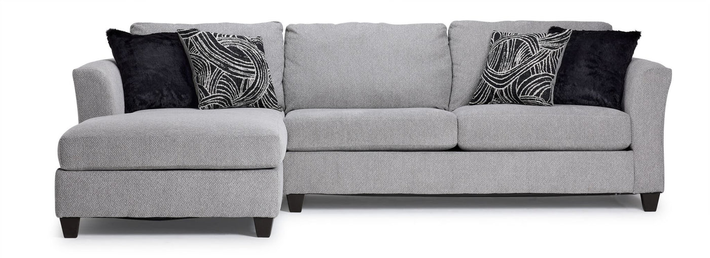 Everett 2-Piece Sectional with Left-Facing Chaise - Grey