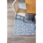 Feeling Connected 5'3" x 7'7" Damask Design Area Rug - Blue