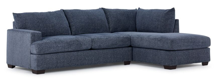 Fairmont 2-Piece Sectional with Right-Facing Chaise - Blue