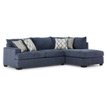 Fairmont 2-Piece Sectional with Right-Facing Chaise - Blue