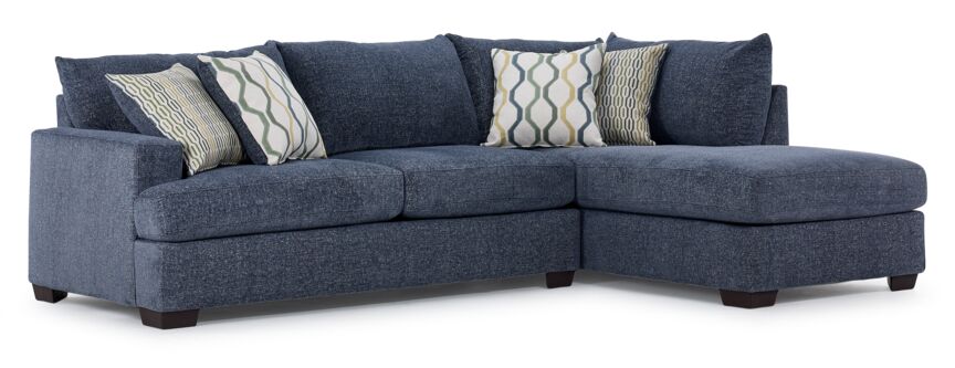 Fairmont 2-Piece Sectional with Right-Facing Chaise - Blue